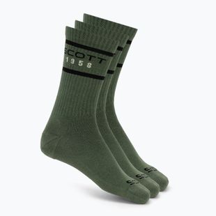 Шкарпетки SCOTT Retro Casual Crew 3 pairs tranguil green