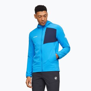 Кофта трекінгова чоловіча Mammut Madris Light ML Hooded Jacket Men glacier blue/marine