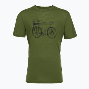 Футболка чоловіча super.natural Bicycle Nomad Tee chive/jet black