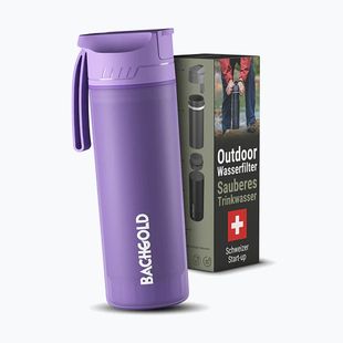 Пляшка туристична з фільтром Bachgold Selfpress Waterfilter 500 мл бузковий