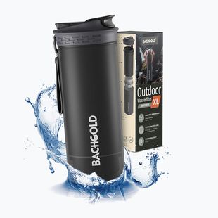 Пляшка туристична з фільтром Bachgold Selfpress Waterfilter XL 800 мл чорний