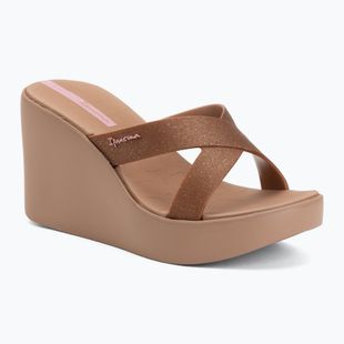 Шльопанці жіночі Ipanema High Fashion II Slide brown/glitter/pink