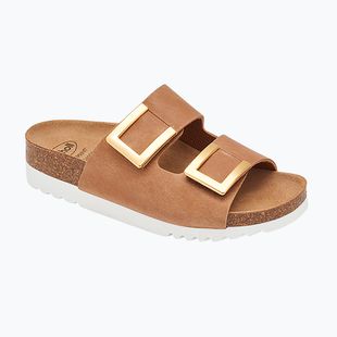 Жіночі шльопанці Scholl Montery 2 Straps Ad Med cognac
