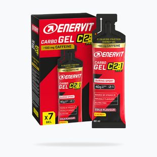 Набір енергетичних гелів Enervit Carbo Gel C2: 1Pro 7 pcs x 60 ml cola with caffeine