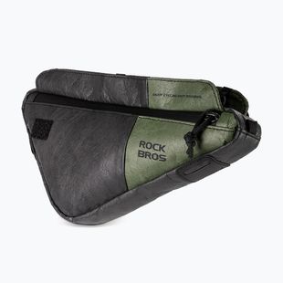 Сумка велосипедна на раму Rockbros 30180033001 Eco-Friendly 2in1Bike Frame Bag with Shoulder Strap black/green