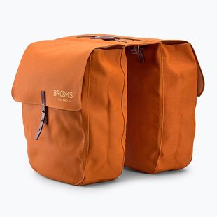 Сумка велосипедна Brooks England Brick Lane Panniers 30 л gooseback/maroon
