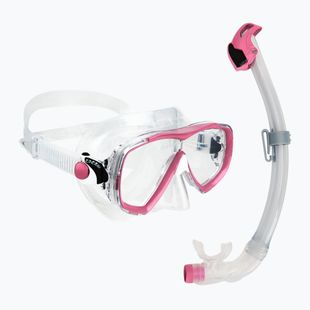 Набір для пірнання Cressi Estrella + Seal Dry clear/pink