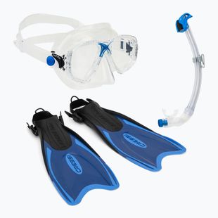 Набір для снорклінгу Cressi Palau Marea Dry Bag Set blue/azure
