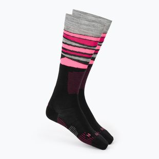 Шкарпетки гірськолижні жіночі Mico Light Weight Superthermo Natural Merino Ski nero/fucsia fluo