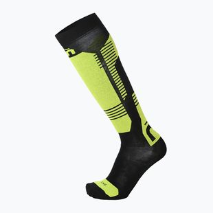 Шкарпетки лижні Mico Light Weight Superthermo Natural Merino Ski nero giallo fluo