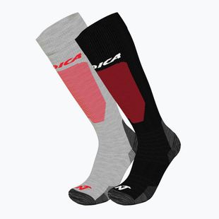 Шкарпетки гірськолижні Nordica Uni 2.0 2 пари grey/ red+black/ red