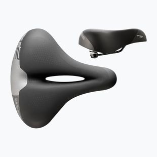 Сідло велосипедне Selle Italia Sportouring T 2 Flow, Fec Alloy Rail, Soft-Tek, Light Gel black