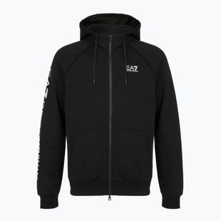 Кофта чоловіча Emporio Armani EA7 Train Logo Series Extended Logo Hoodie Fz black / white