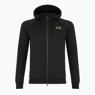 Кофта чоловіча Emporio Armani EA7 Train Logo Series Extended Logo Hoodie Fz black / gold