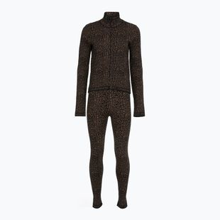 Комплект термобілизни жіночий EA7 Emporio Armani Ski Jacquard Knitted fancy brown animal print