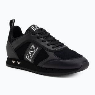 Кросівки EA7 Emporio Armani Black & White Suede triple black micropunch