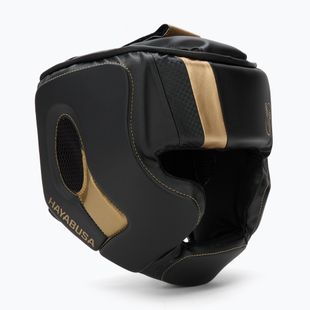 Боксерський шолом Hayabusa T3 Headgear чорний/золотий