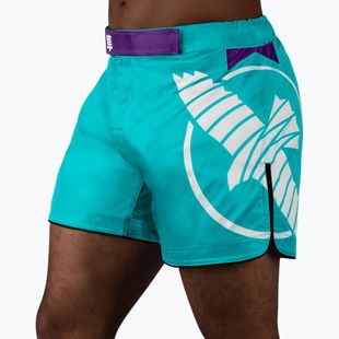 Шорти для тренувань чоловічі Hayabusa Icon Mid-Thigh MMA teal/white