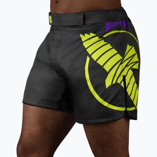 Шорти для тренувань чоловічі Hayabusa Icon Mid-Thigh MMA black/neon