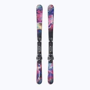 Лижі гірські дитячі + кріплення Nordica Unleashed JR + J7.0 FDT rainbow
