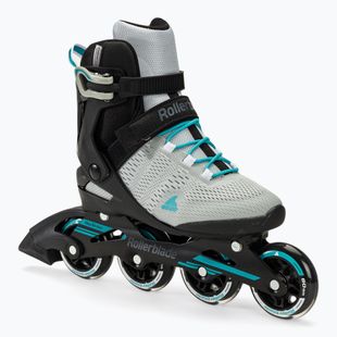 Жіночі роликові ковзани Rollerblade Spark 80 сірі/бірюзові