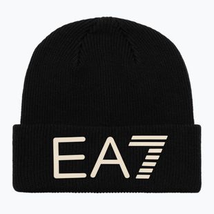 Шапка зимова EA7 Emporio Armani Mountain Logo Series Big Beanie black