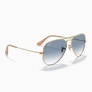 Окуляри сонцезахисні Ray-Ban Aviator Classic arista gold/light blue