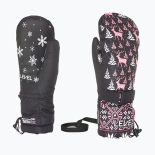 Рукавиці гірськолижні дитячі Level Junior Mitt ninja pink