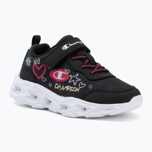 Взуття дитяче Champion Funfair Print G PS Low Cut new black/fluorescent pink/imperial light blue