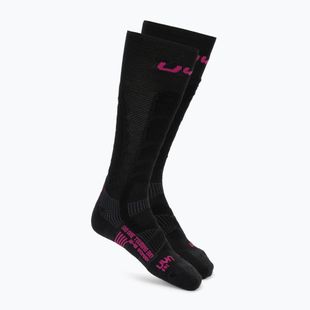 Шкарпетки гірськолижні жіночі UYN Ski Touring One Bio black/pink yarrow