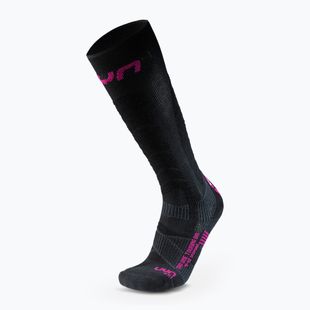 Шкарпетки гірськолижні жіночі UYN Ski Touring One Bio black/pink yarrow