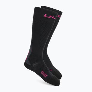 Шкарпетки гірськолижні жіночі UYN Ski One Alpine Merino black/pink