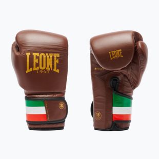 Рукавиці боксерські LEONE 1947 Italy '47 black/white/brown