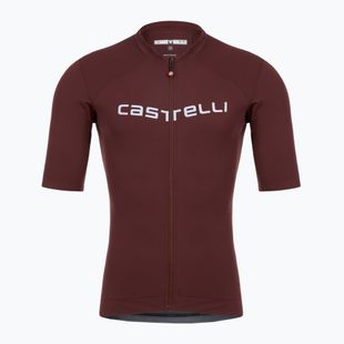 Футболка велосипедна чоловіча Castelli Prologo Lite deep bordeaux/ silver gray