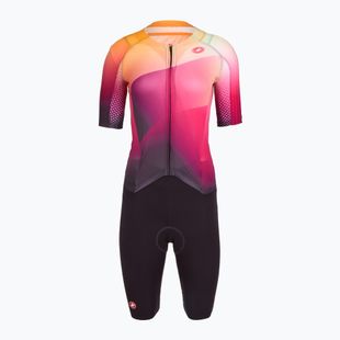 Комбінезон велоспортивний жіночий Castelli Free Sanremo 3 SS In dark night shade/vivid orange-bright rose