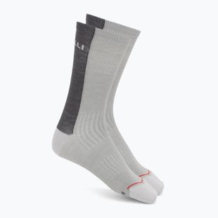 Шкарпетки чоловічі Castelli Castelli Logo 18 Merino Sock silver gray/dark gray