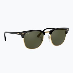 Окуляри сонцезахисні Ray-Ban Clubmaster Classic black/gold/green g-15