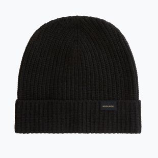 Шапка зимова чоловіча Woolrich Knitted Ribbed Beanie black