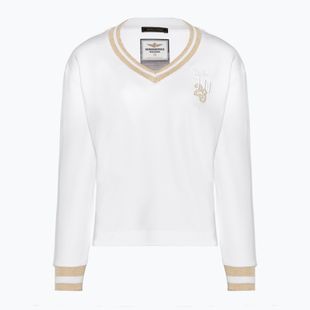 Жіночий світшот з V-подібним вирізом Aeronautica Militare bianco ottico