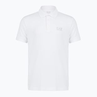 Футболка поло чоловіча EA7 Emporio Armani Core Identity Polo white / silver logo