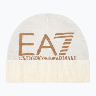 Шапка зимова EA7 Emporio Armani Mountain Visibility Beanie vanilla ice / tigers eye