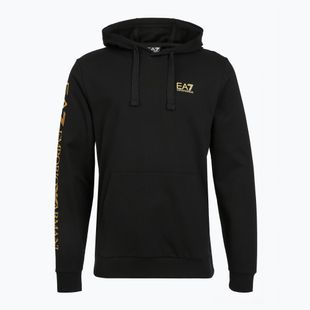 Кофта чоловіча Emporio Armani EA7 Train Logo Series Extended Logo Hoodie black / gold