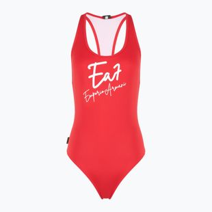 Купальник суцільний жіночий EA7 Emporio Armani Maxi Logo One Piece racing red