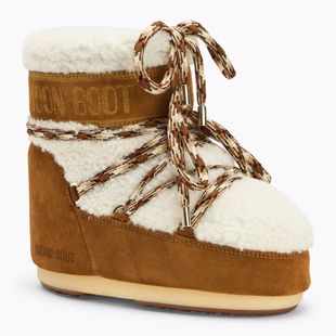 Черевики зимові жіночі Moon Boot Icon Low Shearling whisky/off white