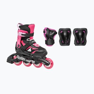 Дитячі ролики з захистом Rollerblade Microblade Combo Jr black/pink