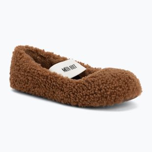 Жіночі балерини Moon Boot Shearling Ballerina кольору коньяк