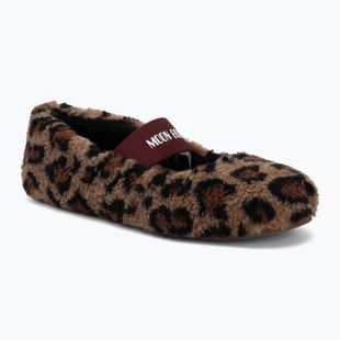 Капці жіночі Moon Boot Fleece Ballerina Leopard cognac/cocoa