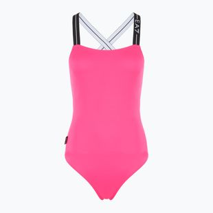Купальник EA7 Emporio Armani Logo Tape One Piece neon pink