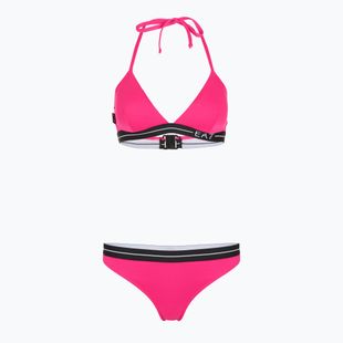 Купальник роздільний жіночий EA7 Emporio Armani Logo Tape Bikini Triangle neon pink