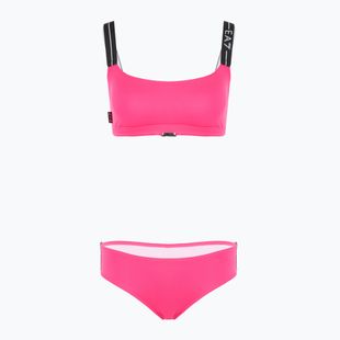 Купальник роздільний жіночий EA7 Emporio Armani Logo Tape Bikini Top neon pink